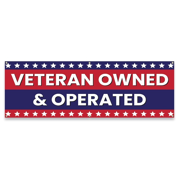 Veteran Owned & Operated Banner Concession Stand Food Truck Single Sided